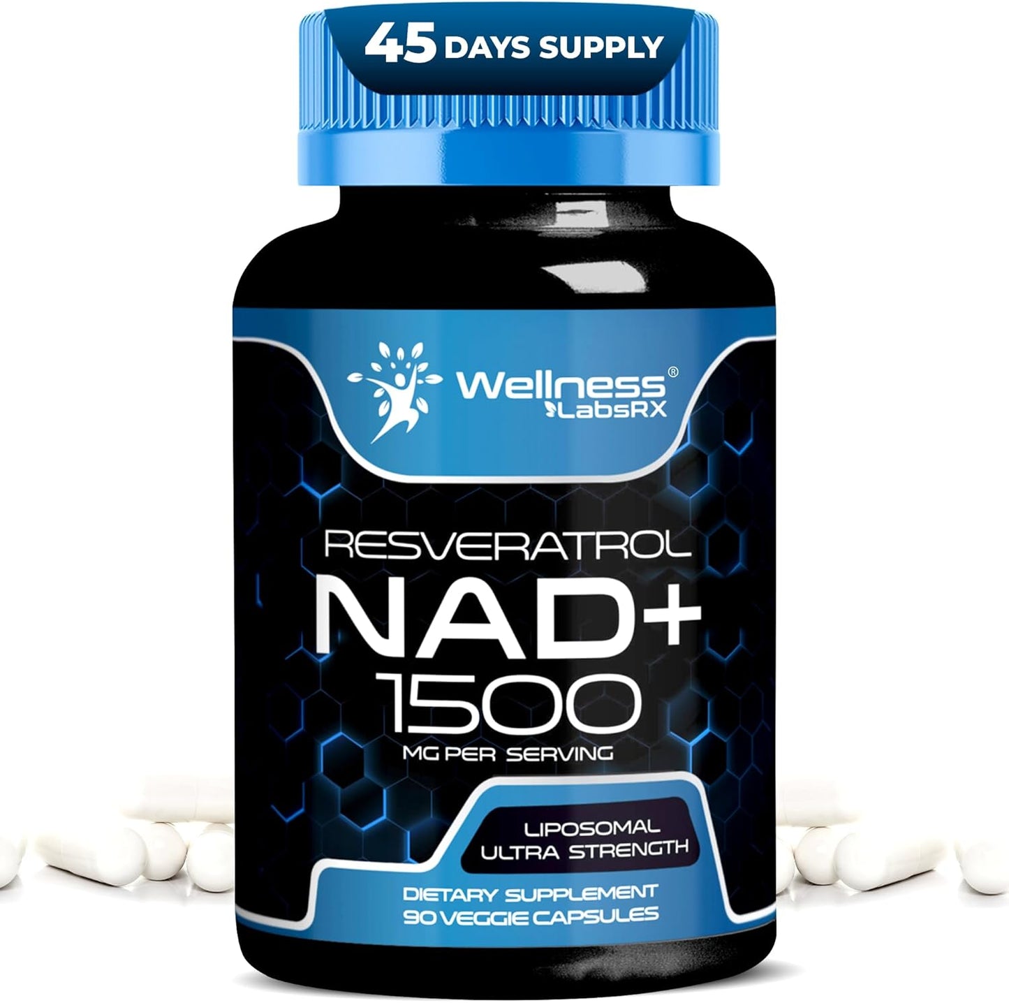WELLNESS LABSRX Suplemento NAD+ Resveratrol