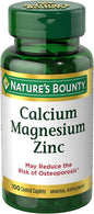 Nature's Bounty Calcio Magnesio Zinc 100 Cápsulas