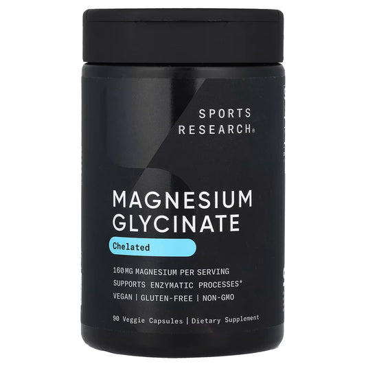 Sports Research® Glicinato de magnesio 180 soft gels