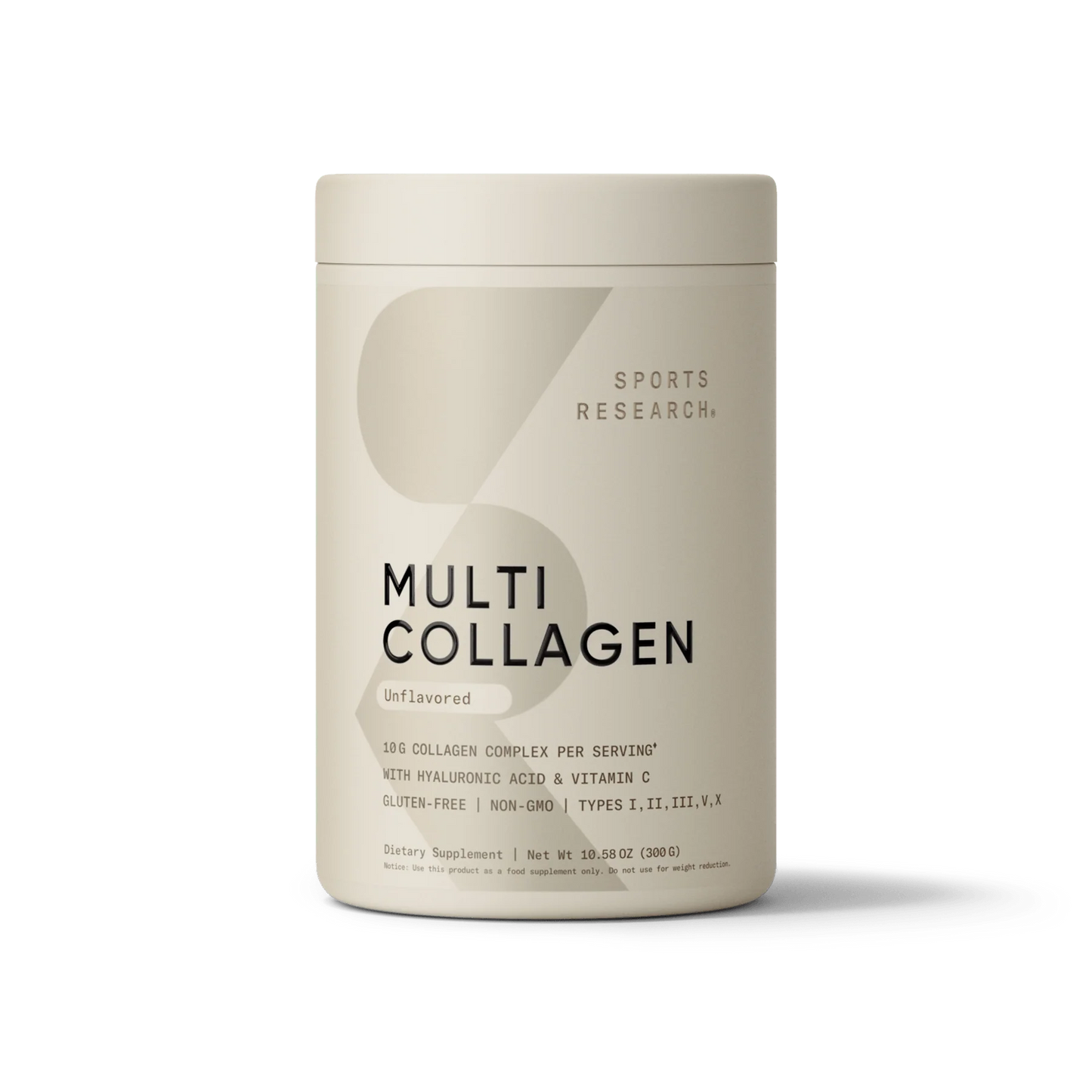 Sports Research® Polvo de proteína de colágeno múltiple + vitamina C